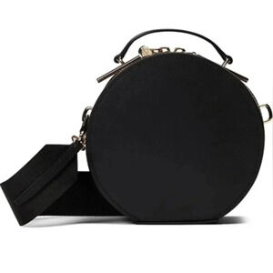 NEW ✨ ZAC POSEN Eartha Black Leather Round Top Handle Bag